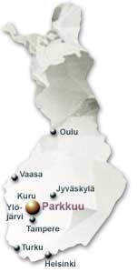 Parkkuu on the 
map of Finland